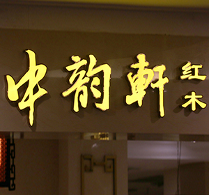 生产镜面不绣钢发光字等高档树脂发光字 【中韵轩红木】